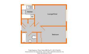 1 bedroom property for sale - floorplan