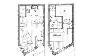 1 bedroom town house to rent - floorplan