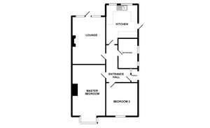 2 bedroom semi-detached bungalow for sale - floorplan