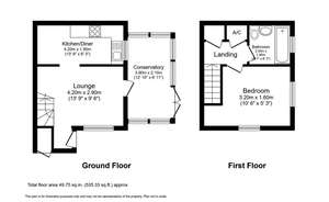 1 bedroom link-detached house to rent - floorplan
