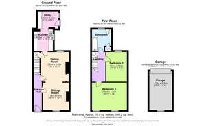 2 bedroom terraced house for sale - floorplan