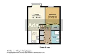 1 bedroom retirement property for sale - floorplan