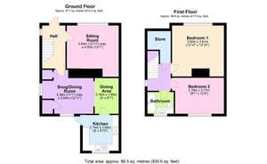 2 bedroom semi-detached house to rent - floorplan