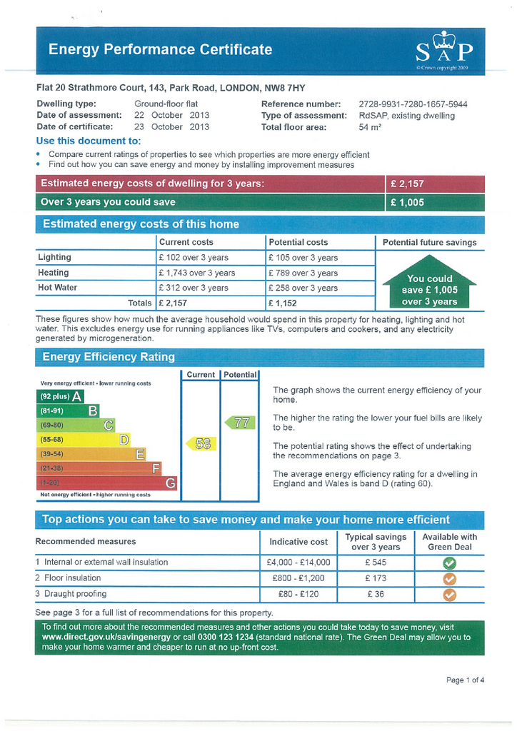 1 bedroom flat to rent - document