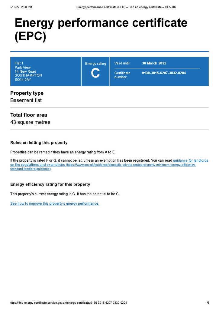 1 bedroom flat to rent - document