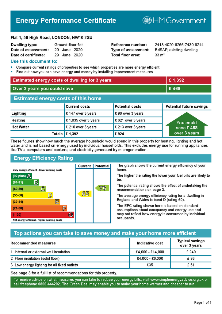 1 bedroom flat to rent - document