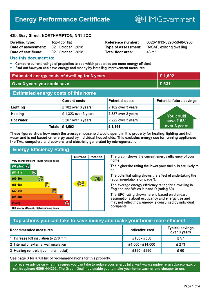 1 bedroom flat to rent - document