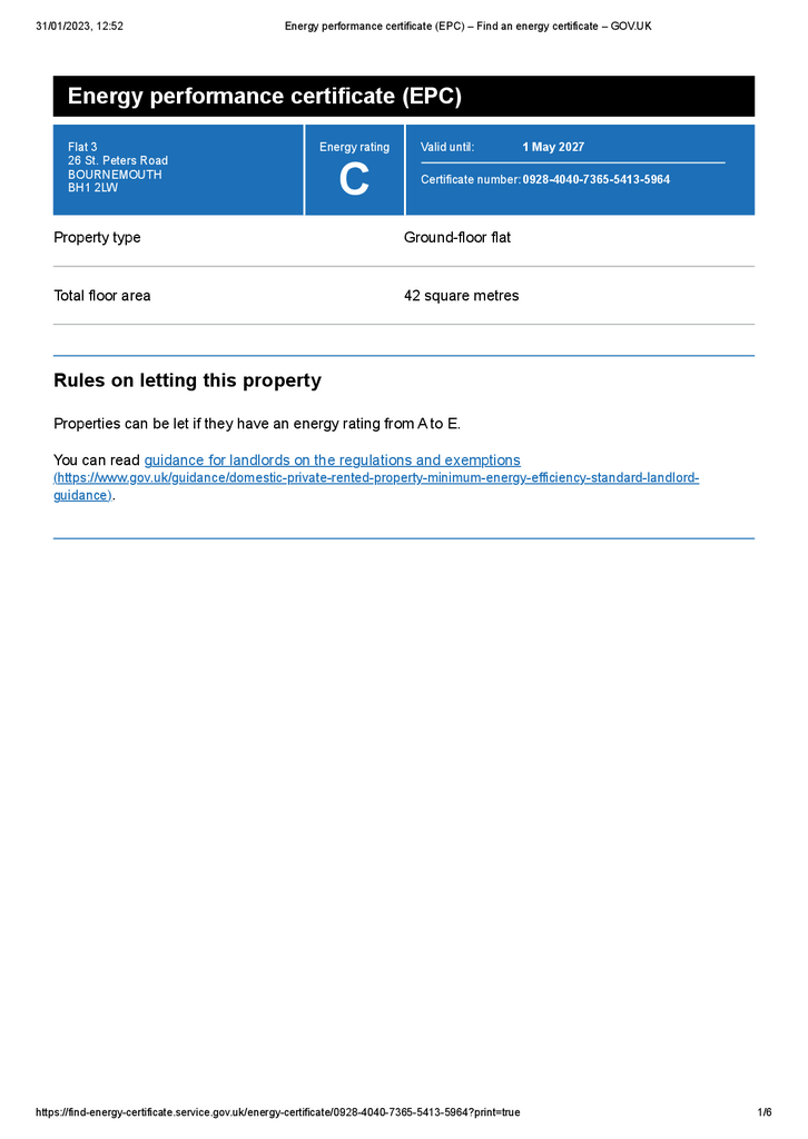 1 bedroom flat to rent - document