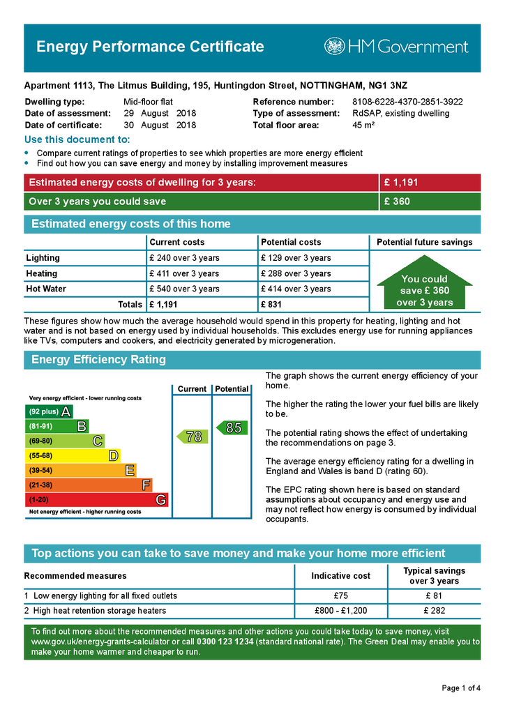 1 bedroom flat to rent - document