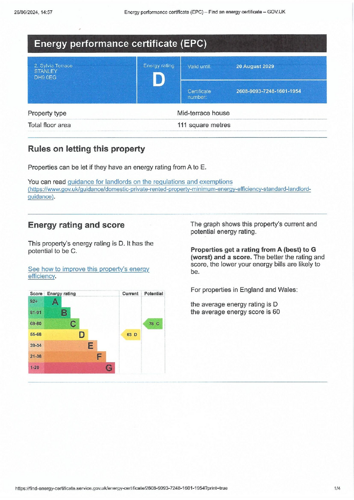 3 bedroom terraced house for sale - document