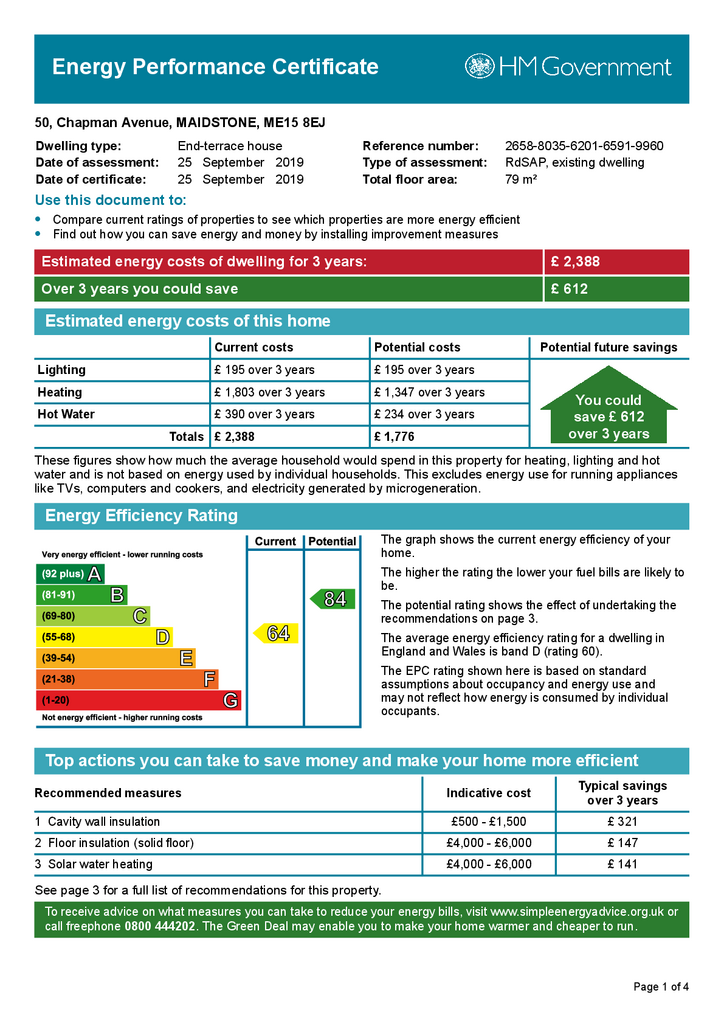 3 bedroom terraced house for sale - document