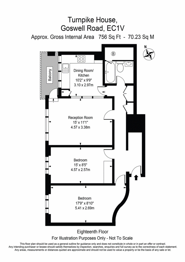 2 bedroom flat to rent - floorplan