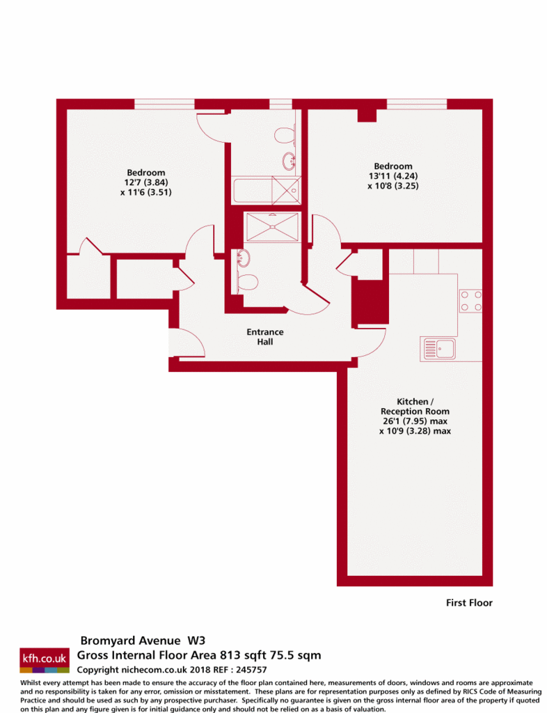 2 bedroom flat for sale - floorplan