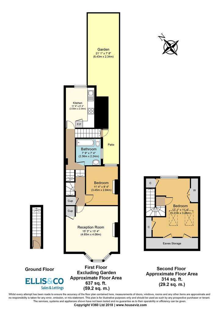 2 bedroom flat to rent - floorplan