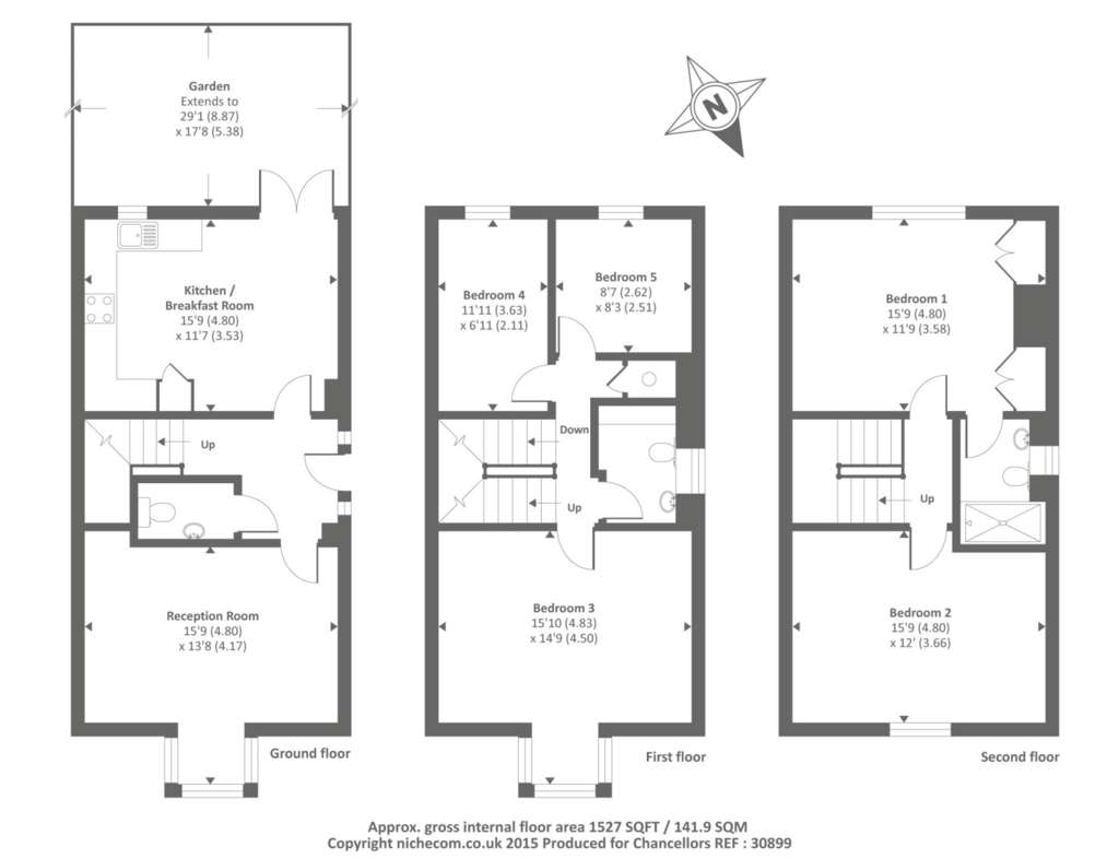 5 bedroom town house to rent - floorplan