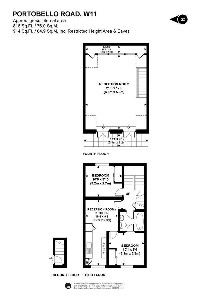 2 bedroom flat to rent - floorplan