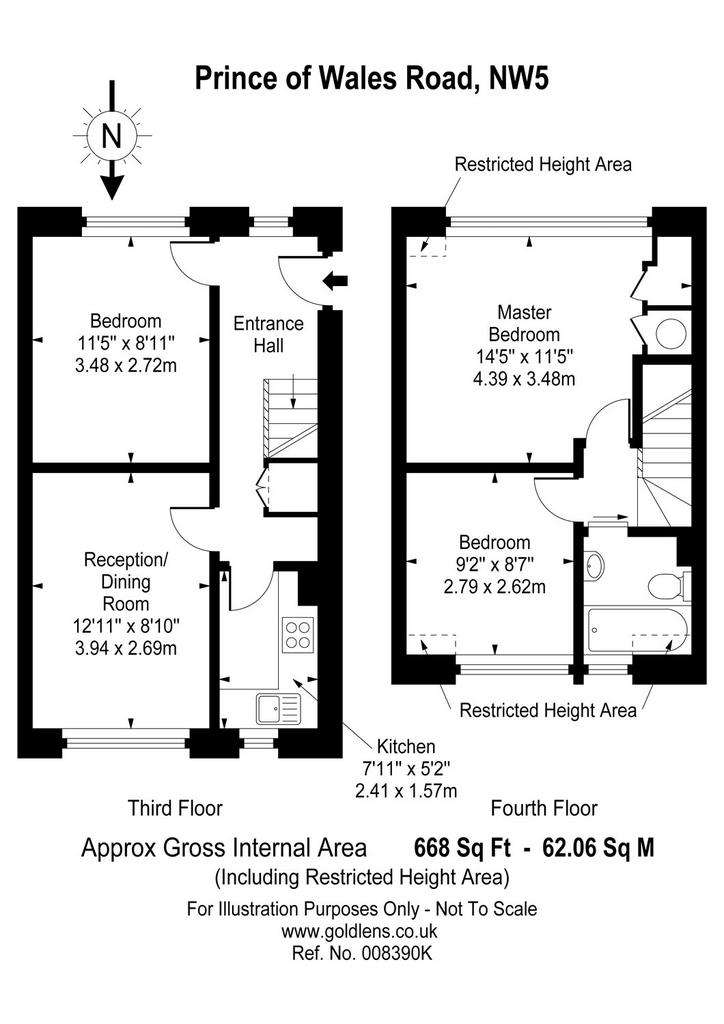 3 bedroom maisonette to rent - floorplan