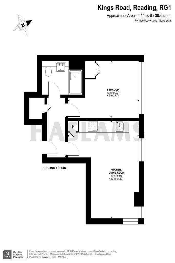 1 bedroom flat to rent - floorplan