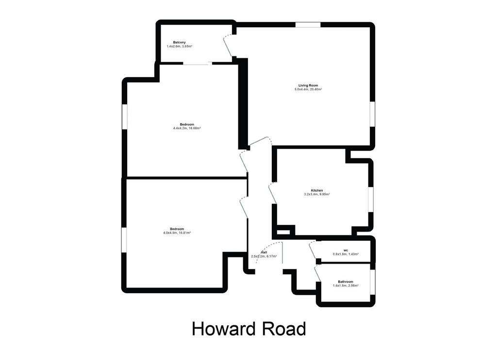 2 bedroom flat to rent - floorplan