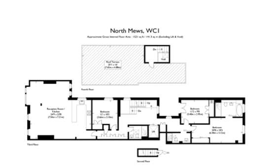 3 bedroom penthouse apartment to rent - floorplan