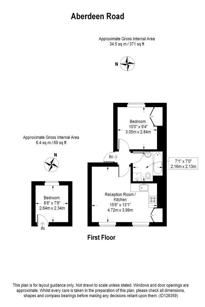 1 bedroom flat to rent - floorplan