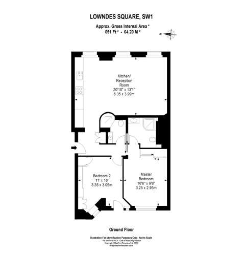 2 bedroom flat to rent - floorplan