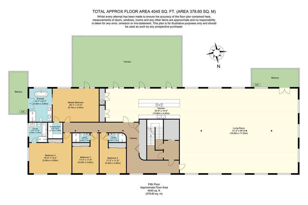 4 bedroom flat to rent - floorplan