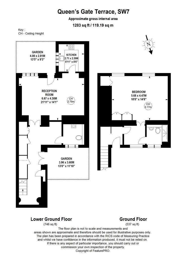 1 bedroom flat to rent - floorplan