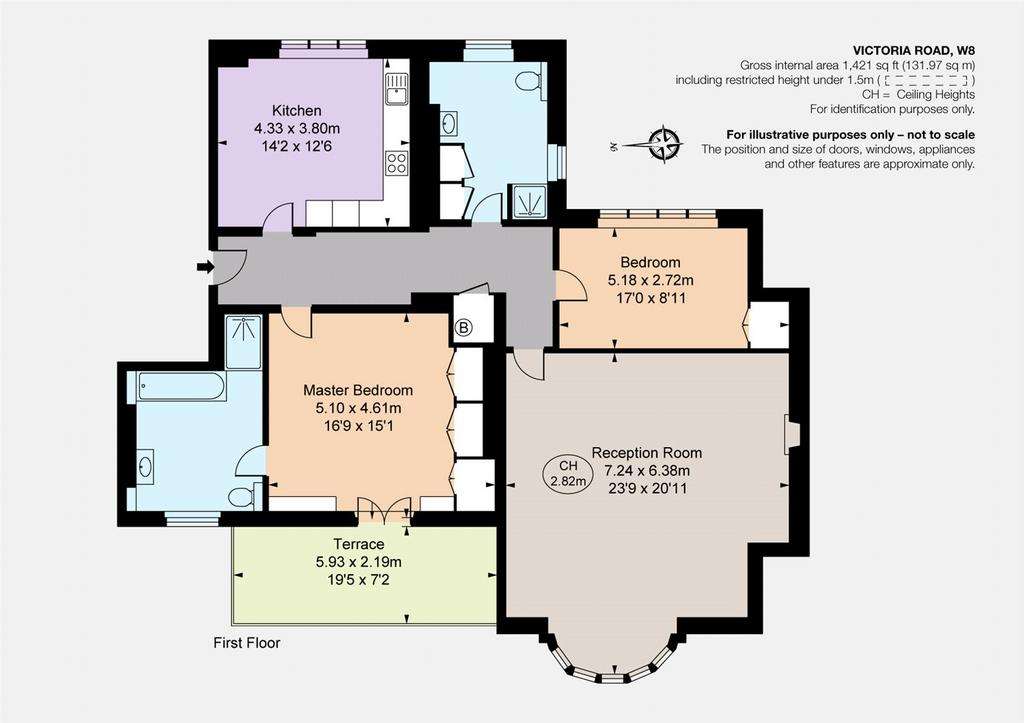 2 bedroom flat to rent - floorplan