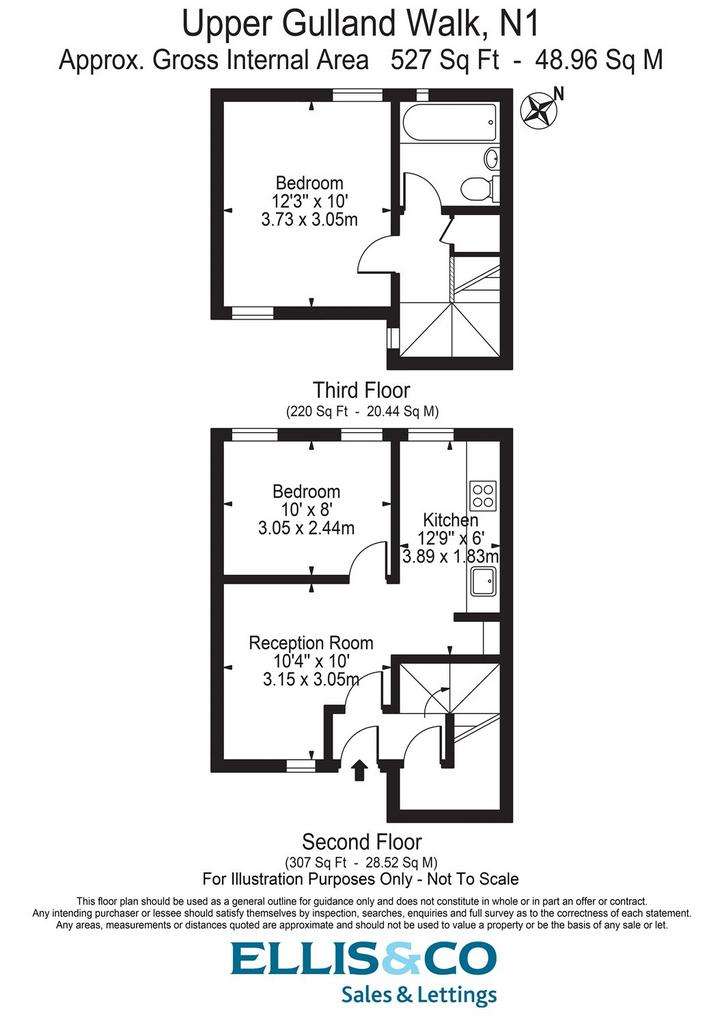 2 bedroom maisonette to rent - floorplan