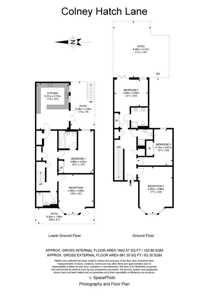 4 bedroom ground floor maisonette to rent - floorplan