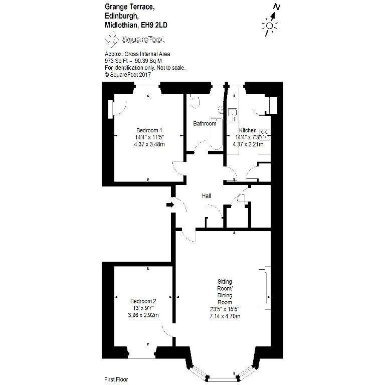 2 bedroom flat to rent - floorplan