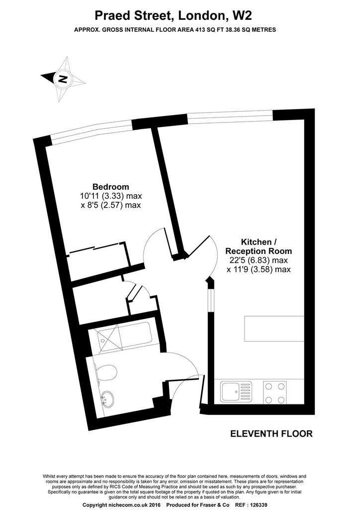 1 bedroom flat to rent - floorplan