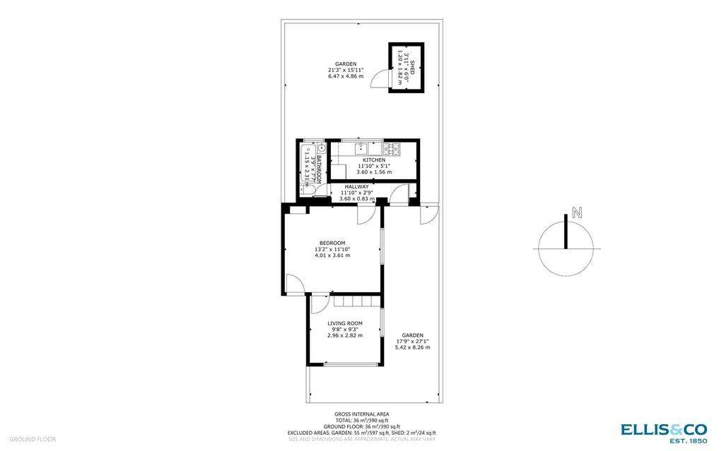 1 bedroom flat to rent - floorplan