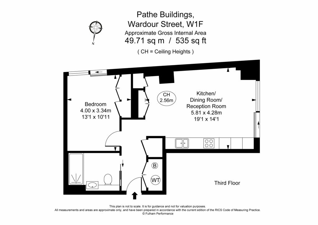 1 bedroom flat to rent - floorplan