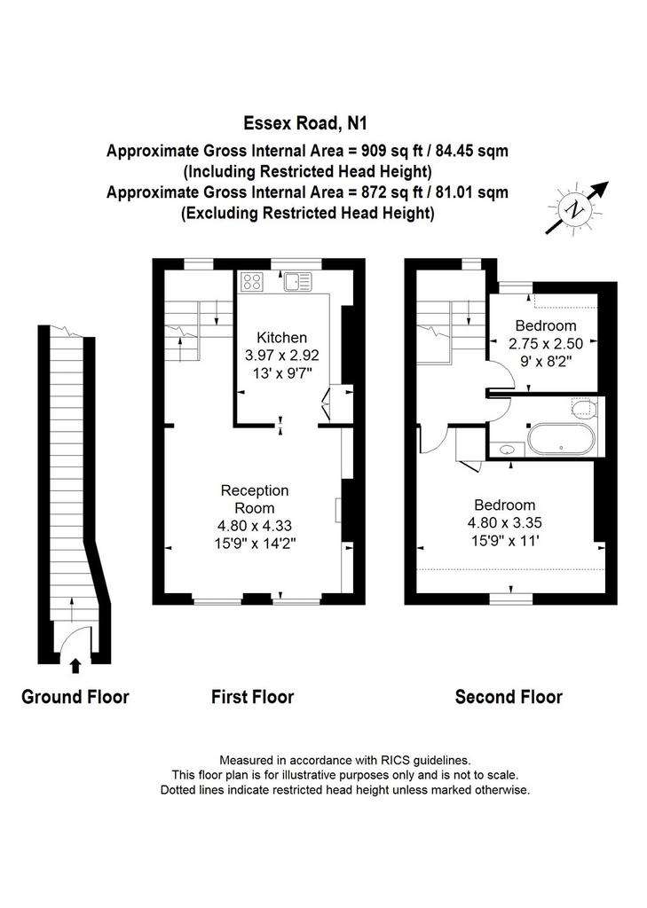 2 bedroom maisonette to rent - floorplan