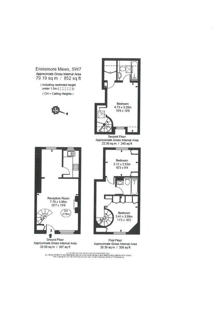 3 bedroom mews house to rent - floorplan