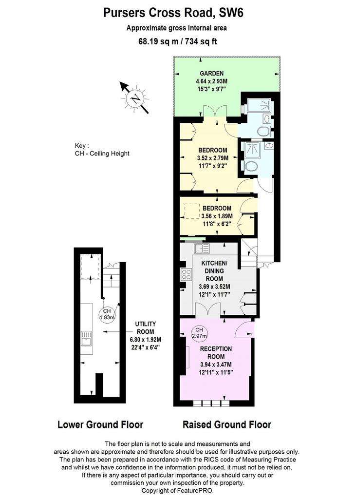 2 bedroom flat to rent - floorplan