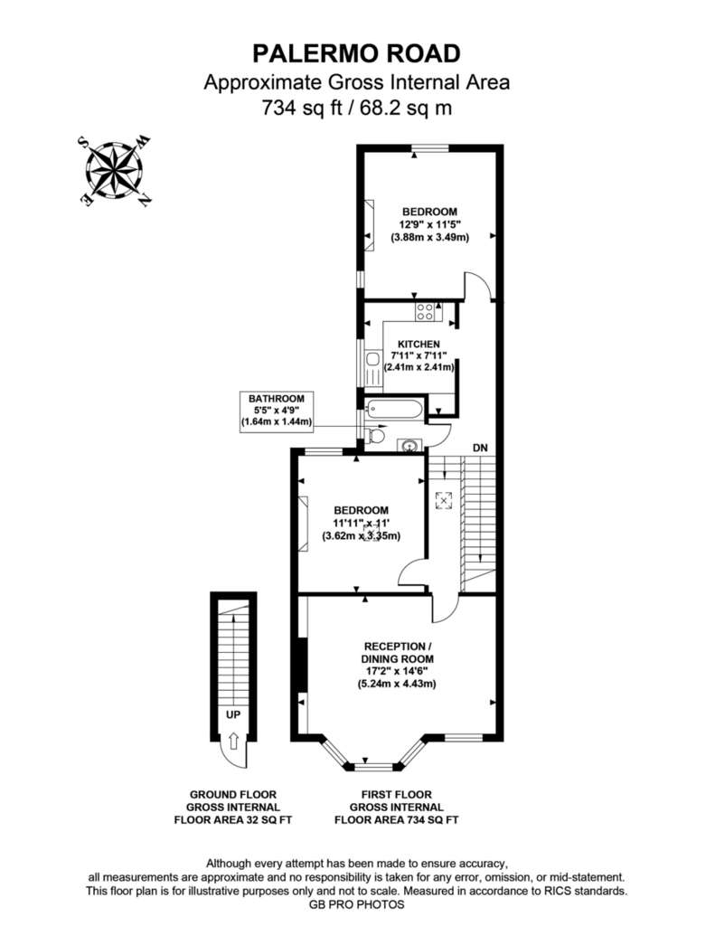 2 bedroom flat to rent - floorplan