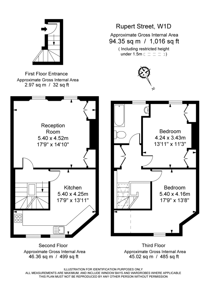 2 bedroom flat to rent - floorplan