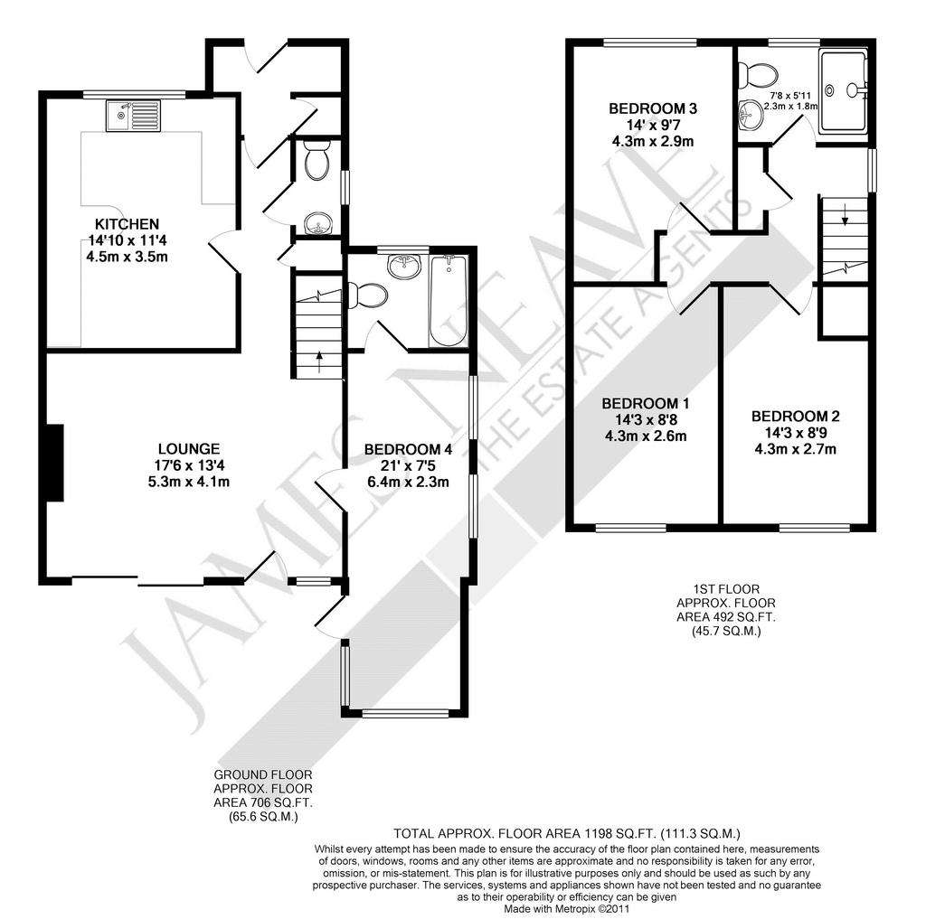 3 bedroom link-detached house to rent - floorplan