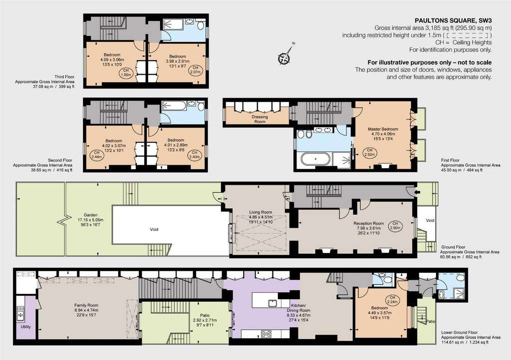 6 bedroom terraced house to rent - floorplan