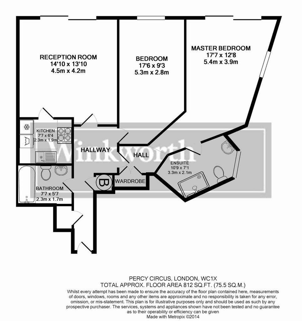 2 bedroom flat to rent - floorplan