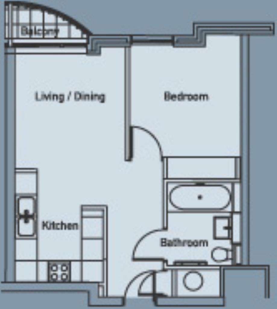 1 bedroom flat to rent - floorplan