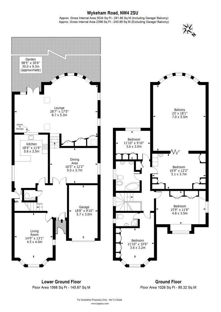 4 bedroom detached house to rent - floorplan