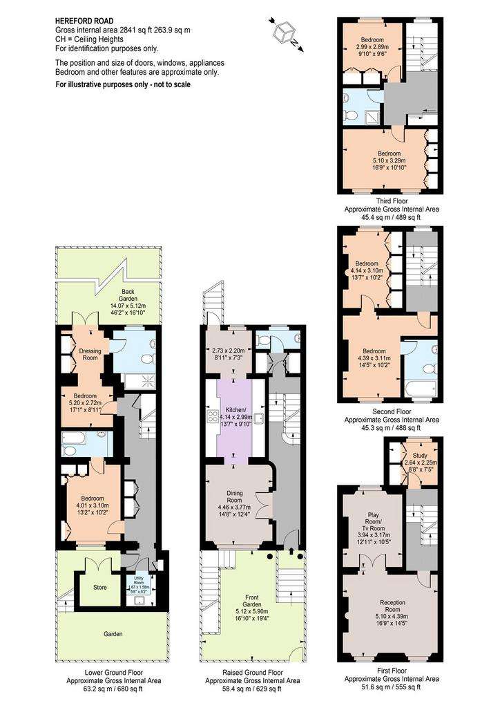 5 bedroom terraced house to rent - floorplan