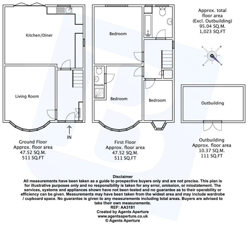 3 bedroom semi-detached house for sale - floorplan