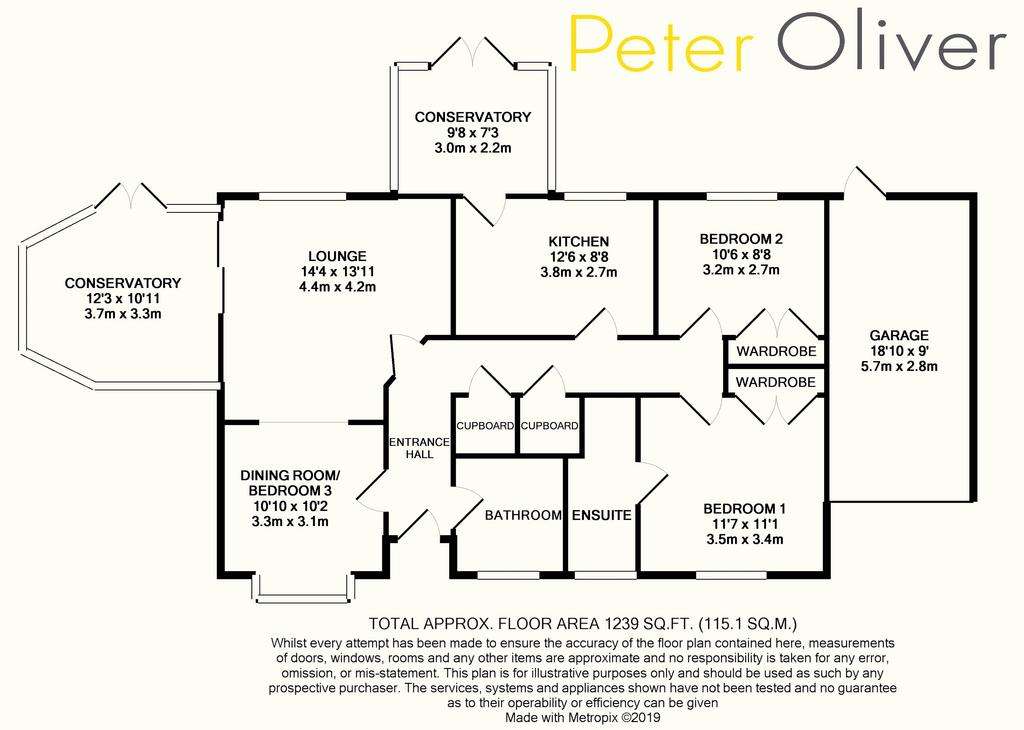 3 bedroom detached house for sale - floorplan