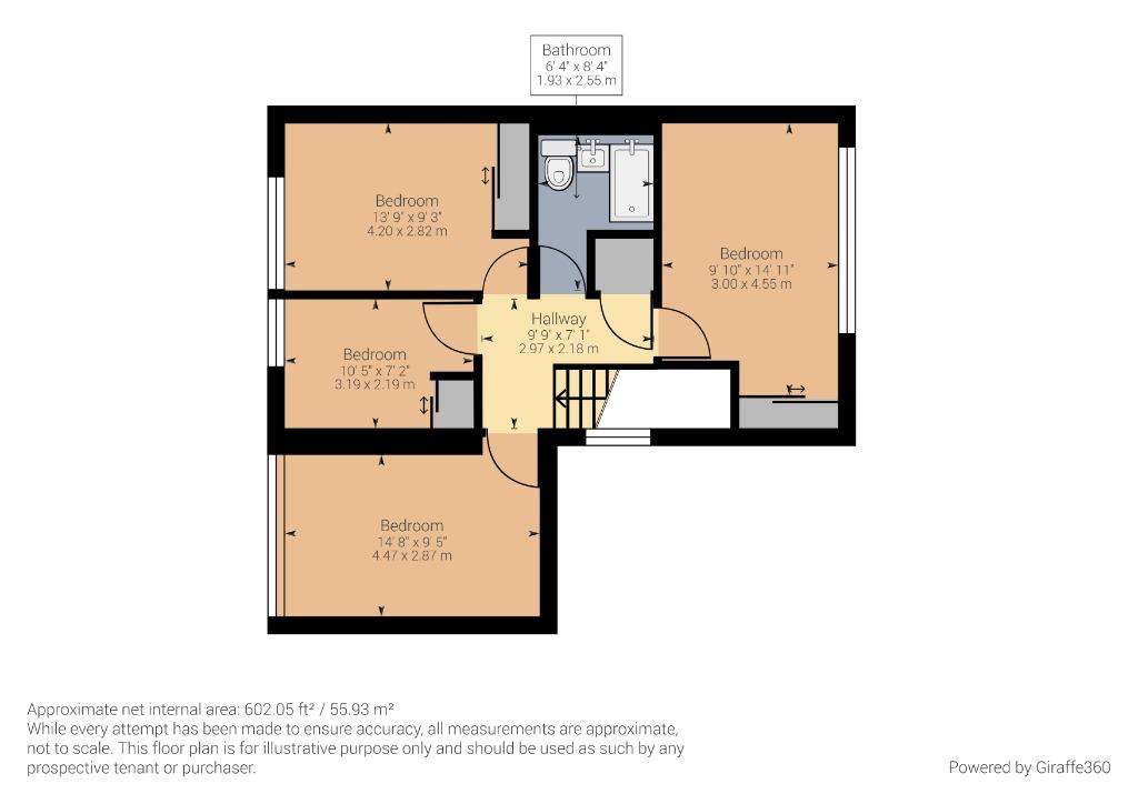 4 bedroom semi-detached house to rent - floorplan