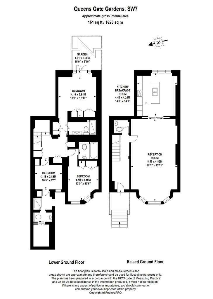 3 bedroom flat to rent - floorplan